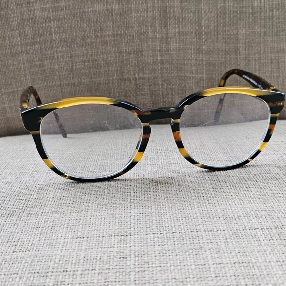 Coach Women Eyeglasses/Glasses Frame HC6102 BLK AMBER GLTR Vasity Stripe Frame - Picture 8 of 12
